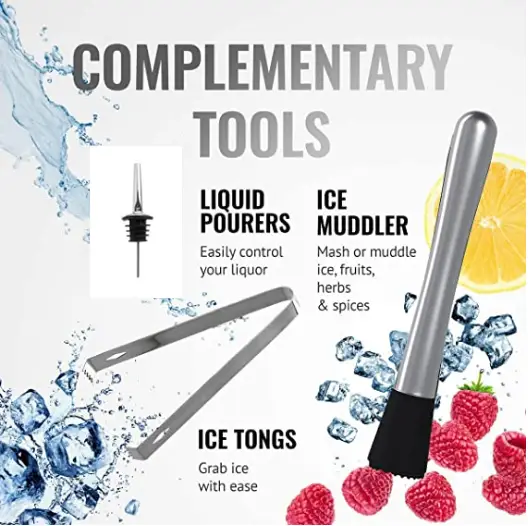 11PCS Cocktail Shaker Bar Set by salelink.co.nz