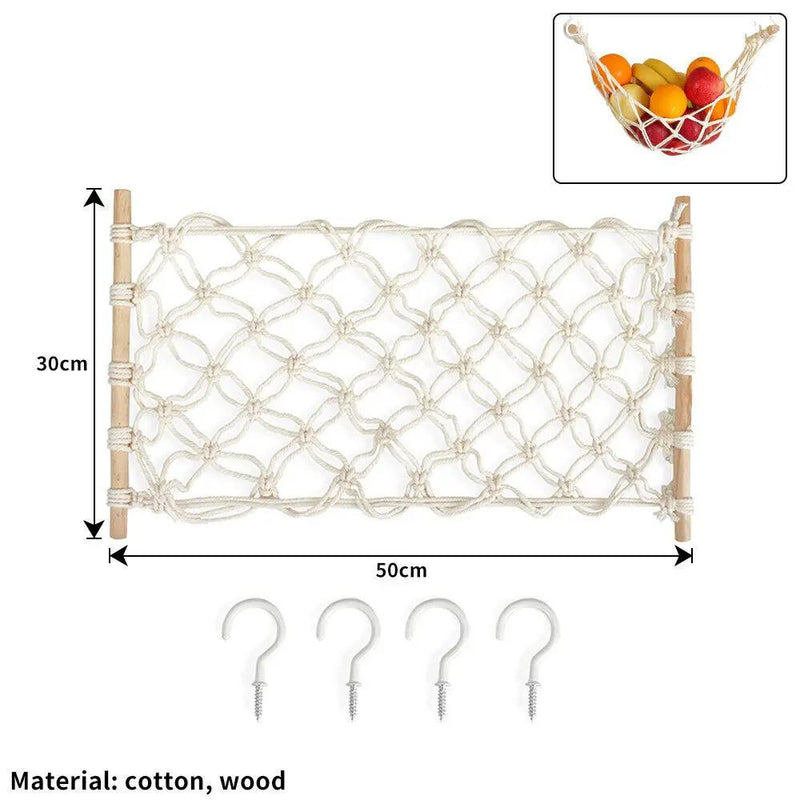 Fruit Hammock Hanging Fruit Basket Veggie Storage by salelink.co.nz