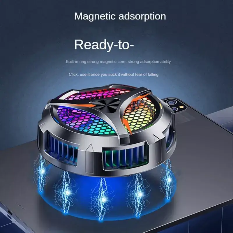 Tablet Radiator Tablet Cooler RGB Lighting 10cm Magnetic by salelink.co.nz