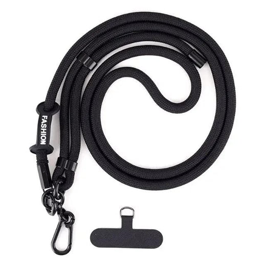 g8buynz 7mm Adjustable Mobile Phone Lanyard Black Detachable Nylon Crossbody Lanyard 7mm Adjustable Mobile Phone Lanyard Black Detachable Nylon Crossbody Lanyard