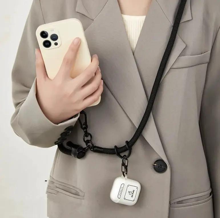 g8buynz 7mm Adjustable Mobile Phone Lanyard Black Detachable Nylon Crossbody Lanyard 7mm Adjustable Mobile Phone Lanyard Black Detachable Nylon Crossbody Lanyard