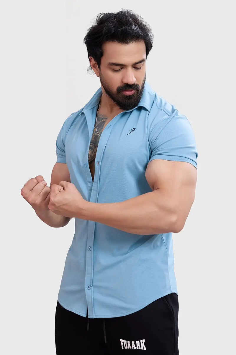 Aero Shirt Stone Blue by Fuaark Nz