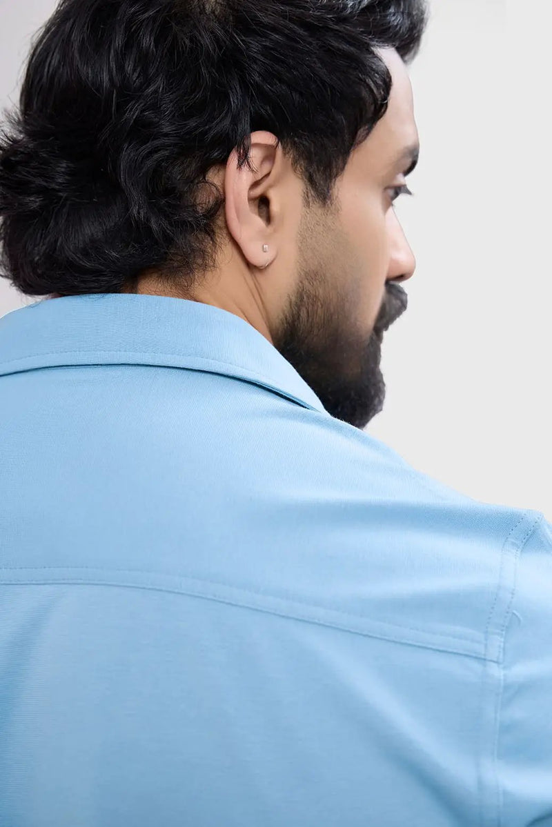 Aero Shirt Stone Blue by Fuaark Nz