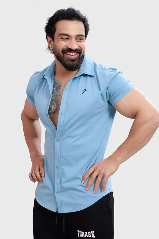 Aero Shirt Stone Blue by Fuaark Nz