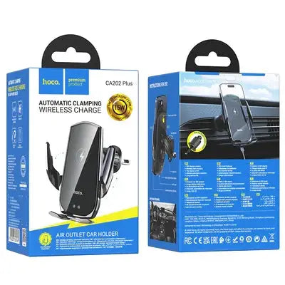 BroDeals Car Phone Holder 15W Automatic Clamping Wireless Charging Air Vent Car Mount 15W Automatic Clamping Wireless Charging Air Vent Car Mount