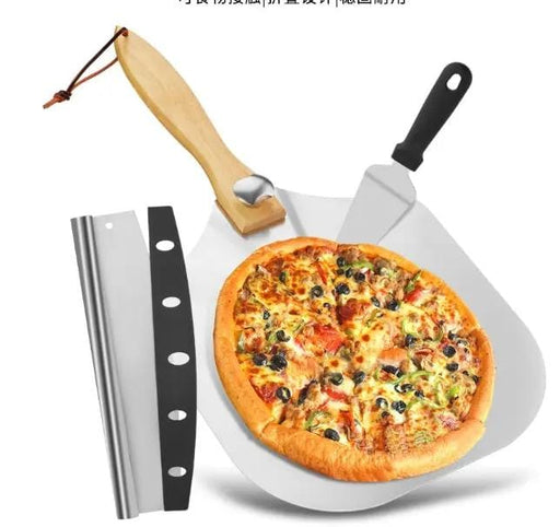 g8buynz Aluminum Pizza Spatula Set 12 x 14 Inch Metal Pizza Paddle Pizza Rocker Cutter Aluminum Pizza Spatula Set 12 x 14 Inch Metal Pizza Paddle Pizza Rocker Cutter