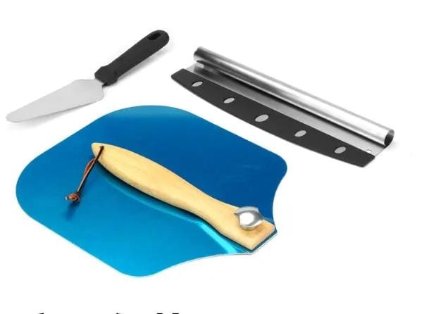 g8buynz Aluminum Pizza Spatula Set 12 x 14 Inch Metal Pizza Paddle Pizza Rocker Cutter Aluminum Pizza Spatula Set 12 x 14 Inch Metal Pizza Paddle Pizza Rocker Cutter