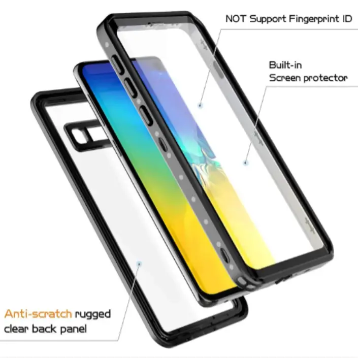 Redpepper Full Cover Waterproof Case for Samsung Galaxy S10 by techplus