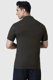 Aura Polo T-shirt Olive by Fuaark Nz