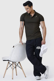 Aura Polo T-shirt Olive by Fuaark Nz