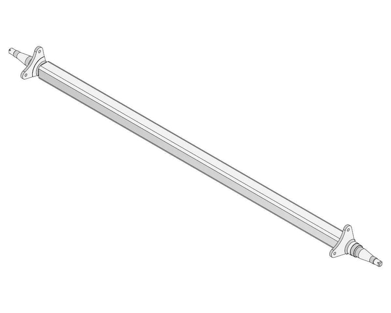 Straight Beam Axle - Tophat Disc - 1750kg - Galvanised product image showing a straight beam axle design.