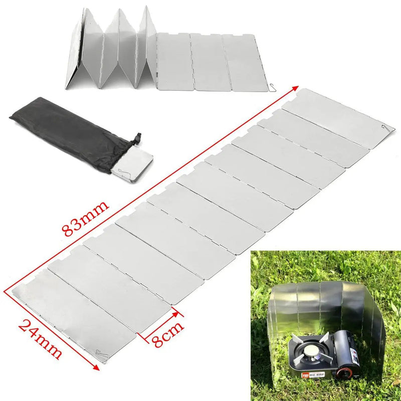 Folding Camping Stove Windscreen Cooker Wind Shield by salelink.co.nz