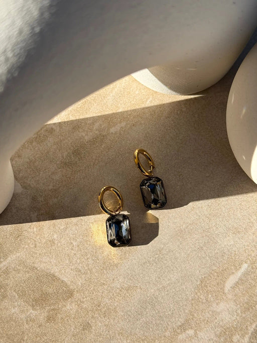 Taimana Pango Gold Huggies by Tahana Jewellery