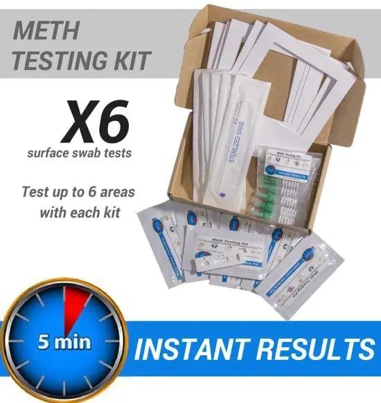 Meth Test Kit - 6 x Instant On-site Test Kits (Recommended for a 3 Bedroom Home) by 9eight5