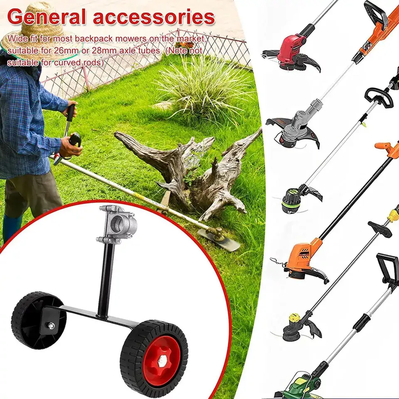 Universal String Trimmer Grass Eater Weed Cutter Adjustable Support Wheels Set by salelink.co.nz