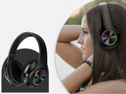 BLACK- Wireless bluetooth Headset Headphones Foldable Stereo Earphones LED Super by dealonline.co.nz