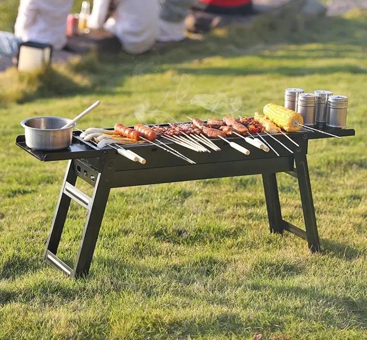 Folding Barbecue BBQ Charcoal Grill Black For Camping, Picnic, Outdoor, Travel by dealonline.co.nz