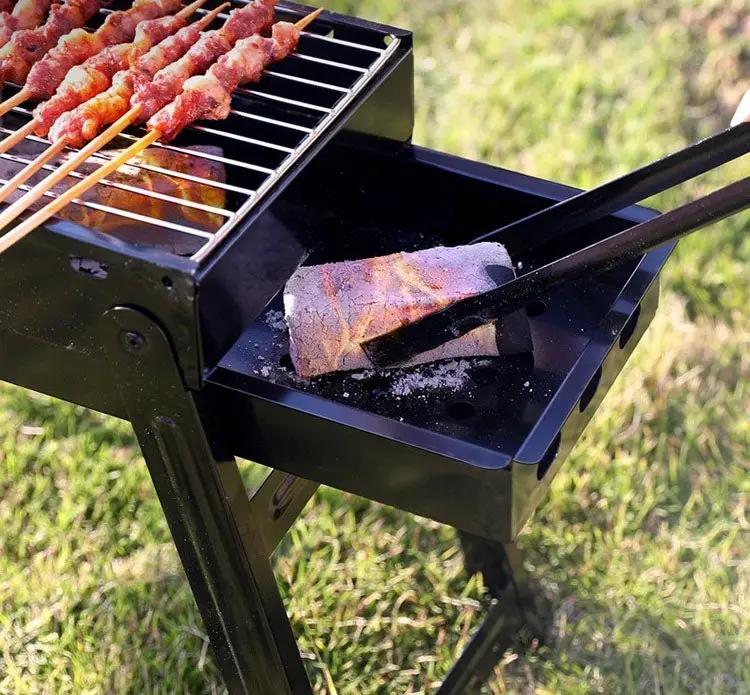 Folding Barbecue BBQ Charcoal Grill Black For Camping, Picnic, Outdoor, Travel by dealonline.co.nz