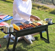 dealonline.co.nz dealonlinenz Folding Barbecue BBQ Charcoal Grill Black For Camping, Picnic, Outdoor, Travel Portable Folding Charcoal BBQ Grill For Camping
