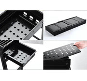Folding Barbecue BBQ Charcoal Grill Black For Camping, Picnic, Outdoor, Travel by dealonline.co.nz