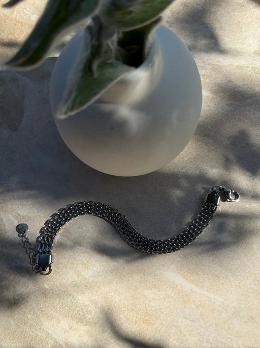 Ataahua Silver Braided Mesh Bracelet by Tahana Jewellery