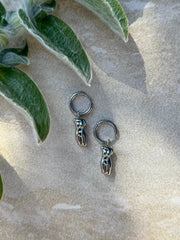 Wāhine Tinana Silver Huggies by Tahana Jewellery