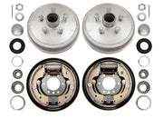 1250kg Drum Braked Hub Kit - 9" Hydraulic Drum - 5x4-1/2x1/2 components including brake drums and shoe assemblies.