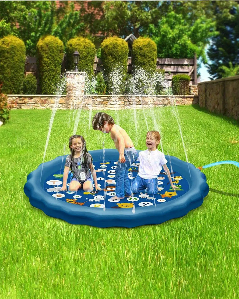 Pet Dog Sprinkler Splash Pad Mat Kids Water Play Spray Pool Toy 100cm by salelink.co.nz