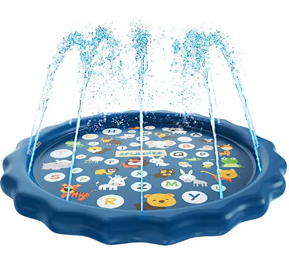 Pet Dog Sprinkler Splash Pad Mat Kids Water Play Spray Pool Toy 100cm by salelink.co.nz