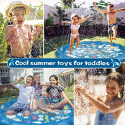 Pet Dog Sprinkler Splash Pad Mat Kids Water Play Spray Pool Toy 100cm by salelink.co.nz