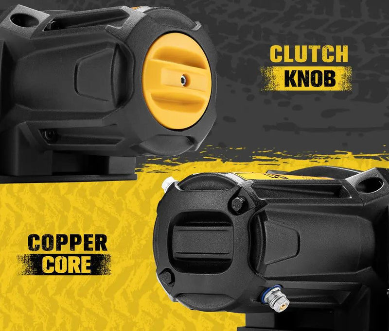 Bunker Indust 6000LBS/2722KGS Electric Winch 12V Synthetic Rope Wireless UTV ATV by Kiwi Offroad