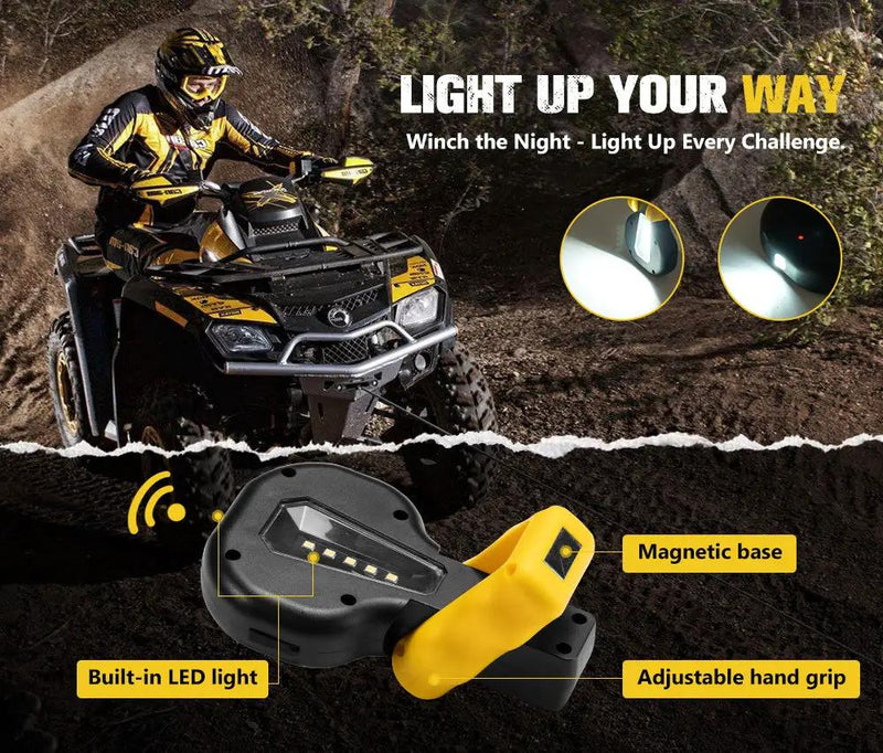 Bunker Indust 6000LBS/2722KGS Electric Winch 12V Synthetic Rope Wireless UTV ATV by Kiwi Offroad
