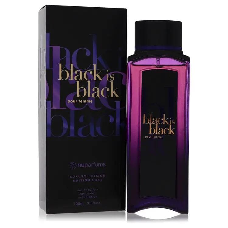 Black Is Black Eau De Parfum Spray by Nu Parfums 100 ml by Brands HD