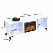 'Dante' RGB LED Lighting TV Unit With Electric Fireplace by sue-e furniture