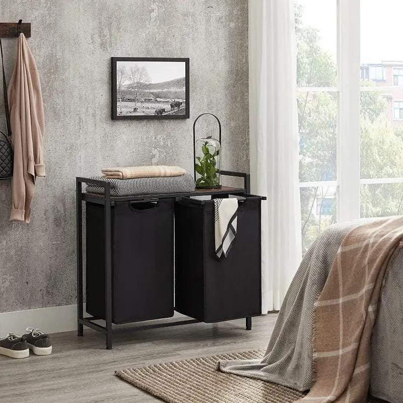 VASAGLE Laundry Basket Rack with Shelf by The Shopsite