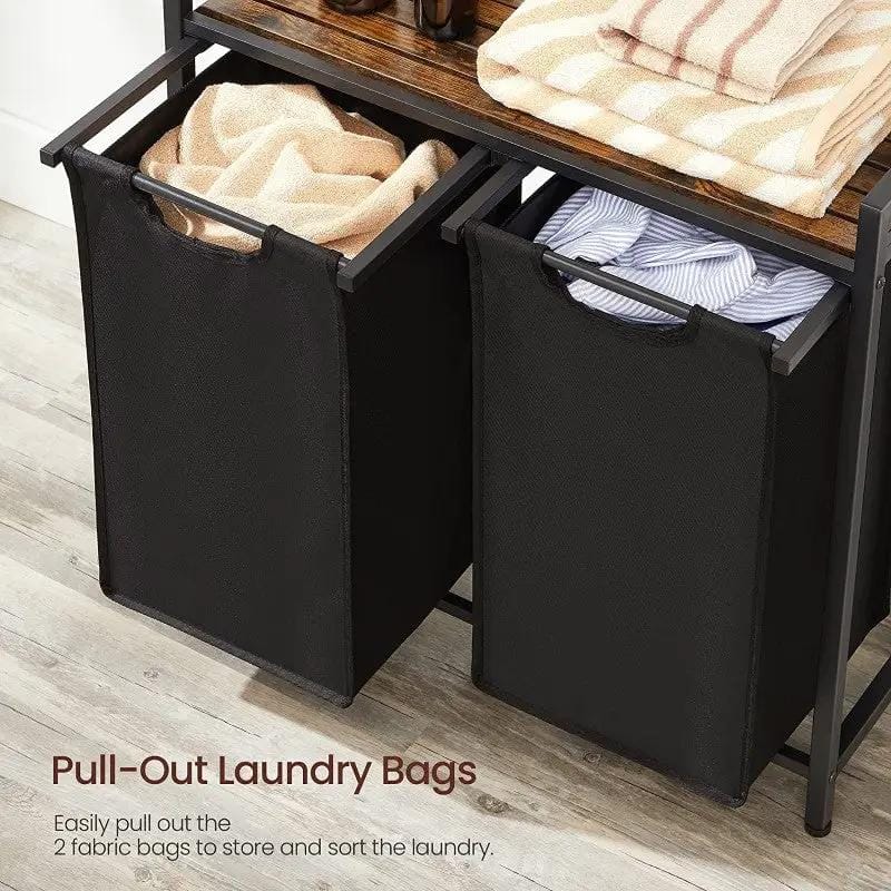 VASAGLE Laundry Basket Rack with Shelf by The Shopsite