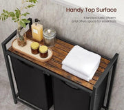 VASAGLE Laundry Basket Rack with Shelf by The Shopsite
