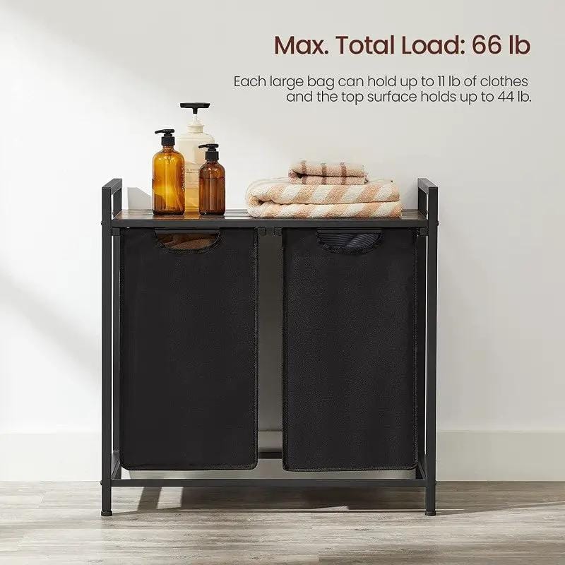 VASAGLE Laundry Basket Rack with Shelf by The Shopsite