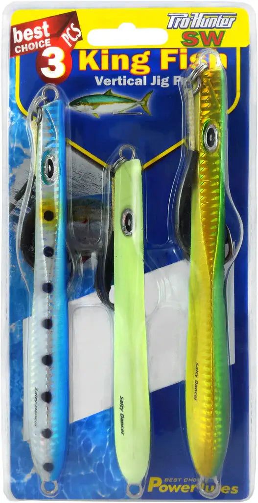 Pro Hunter Kingfish Vertical 3 pc Jig Lure Kit by NZ Diver