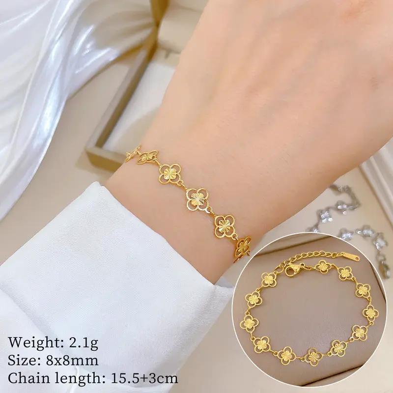 Golden Blossom Charm Bracelet by Poppy Gifts