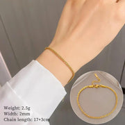 Gold Crystal Chain Bracelet by Poppy Gifts