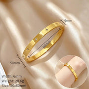 Celestial Star Gold Crystal Bangle Bracelet by Poppy Gifts