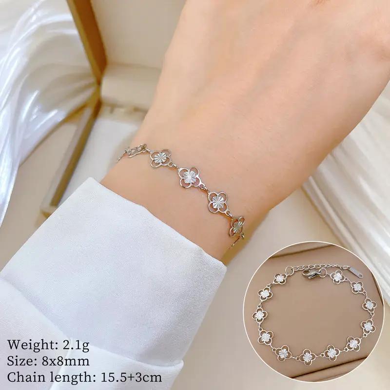 Silver Blossom Charm Bracelet by Poppy Gifts