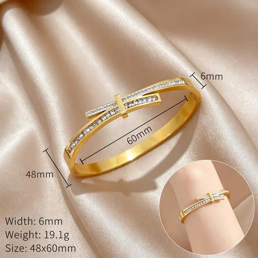 Poppy Gifts Jewellery Crosslight Gold Crystal Bangle Bracelet Crosslight Gold Crystal Bangle Bracelet