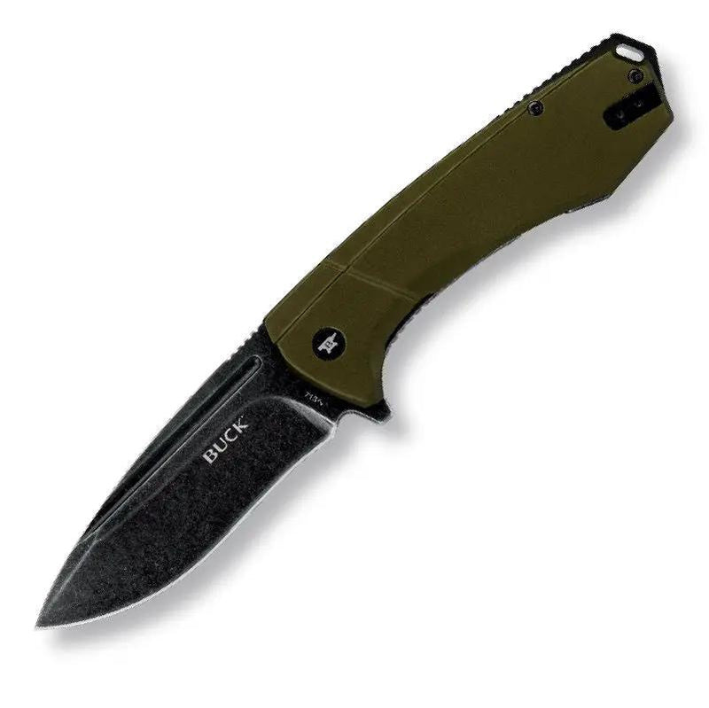 Buck Knives Outdoors Knives Buck 713 Ruckus Green Buck 713 Ruckus Green Frame Lock Knife Buck Knives