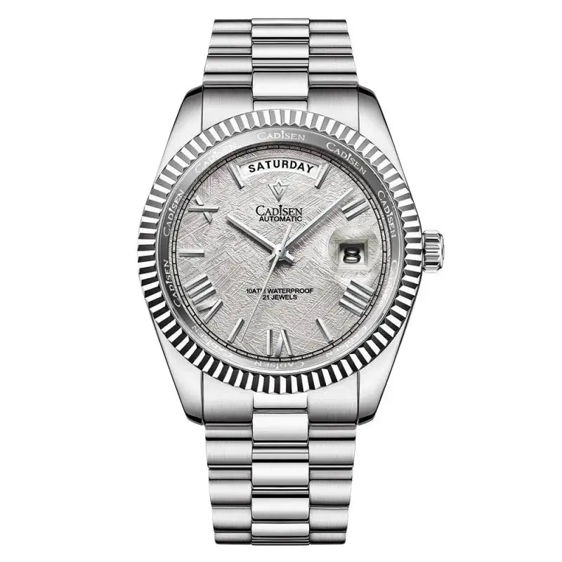 Men's Mechanical Glass Watch - Waterproof Stainless Steel with Date Display | Classic Timepiece by Mead's Supply & Equipment Outfitters limited