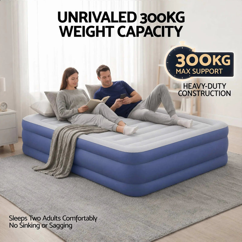 SportZone.co.nz Home & Garden > Inflatable Mattress Bestway Queen Air Mattress with Built-in Pump Tritech Inflatable Bed 61cm Bestway Queen Air Mattress with Built-in Pump Tritech Inflatable Bed 61cm