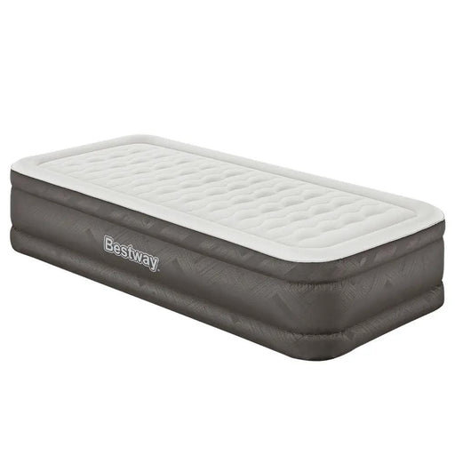 SportZone.co.nz Outdoor > Camping Bestway Single Air Mattress with Built-in Pump Fortech Inflatable Bed 46cm Bestway Single Air Mattress with Built-in Pump Fortech Inflatable Bed 46cm
