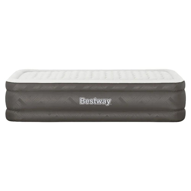SportZone.co.nz Outdoor > Camping Bestway Single Air Mattress with Built-in Pump Fortech Inflatable Bed 46cm Bestway Single Air Mattress with Built-in Pump Fortech Inflatable Bed 46cm