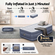 SportZone.co.nz Home & Garden > Inflatable Mattress Bestway Single Air Mattress with Built-in Pump Tritech Inflatable Bed 51cm Bestway Single Air Mattress with Built-in Pump Tritech Inflatable Bed 51cm